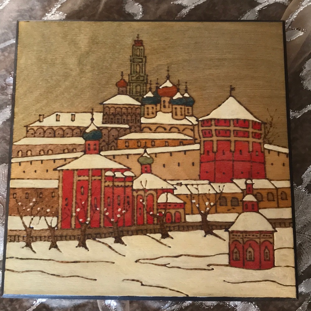 Carved Russian box